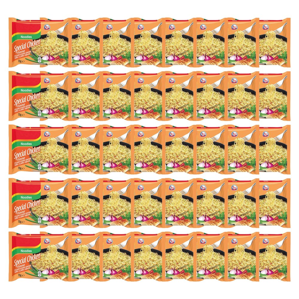 Instant Noodles Special Chicken - 75g (Pack of 40) | Authentic Indonesian Instant Noodles | Quick and Easy | Ready to Serve in Minutes