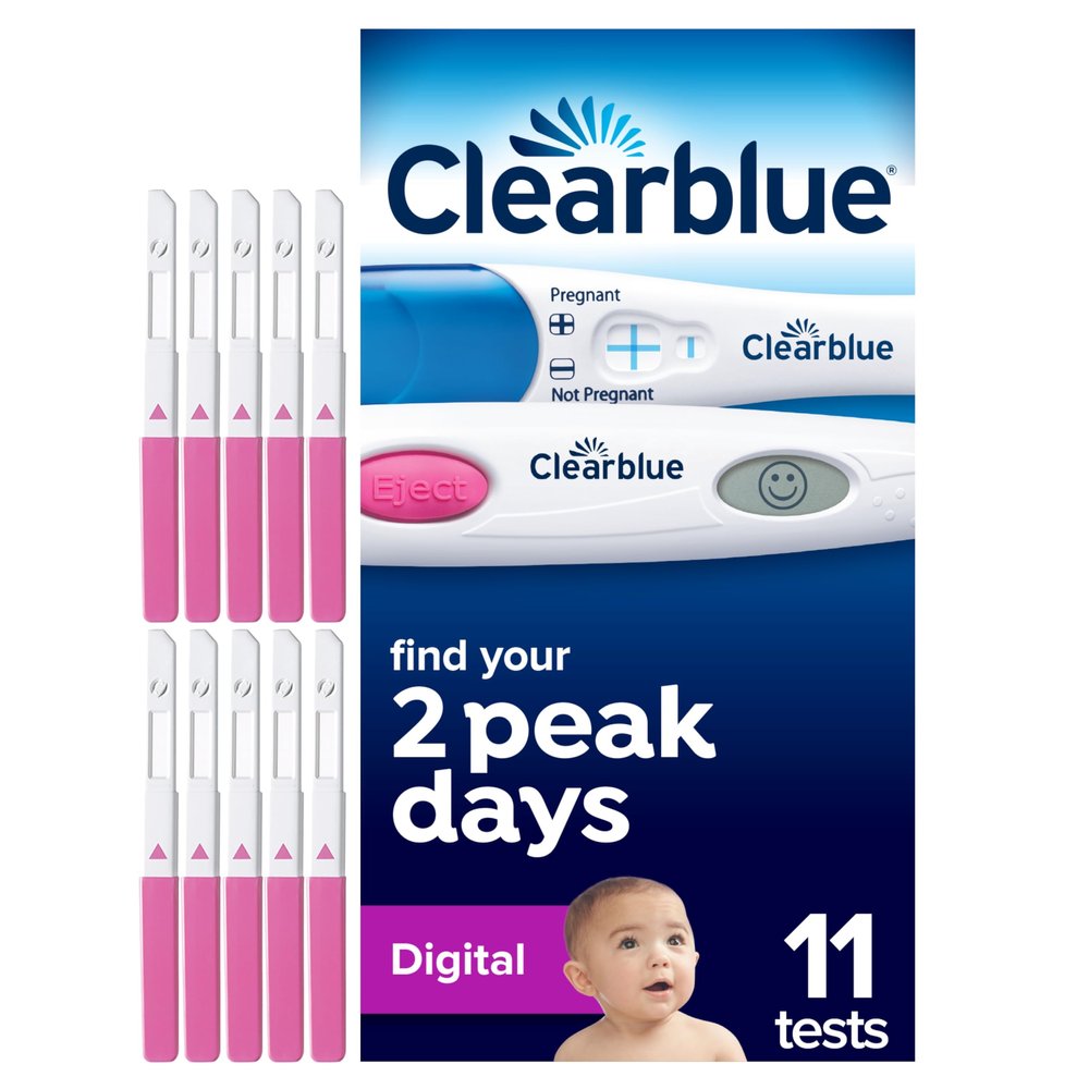 Clearblue Digital Ovulation and Pregnancy Test  Find Your 2 Peak Days, 10 Digital Ovulation Tests and 1 Rapid Detection Pregnancy Test, Try The Free Clearblue Period & Cycle Tracker App