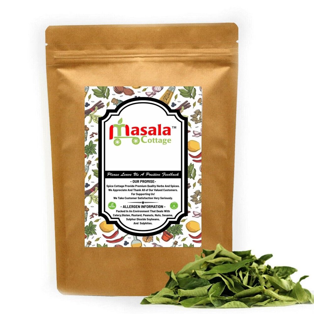 Curry Leaves Dried Natural Aromatic Organicially Grown (Sri Lankan) by Masala Cottage 25g-1900g (950, Grams)