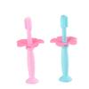 PartyKindom 4pcs Manual Toothbrush for Toddlers Boys and Girls Silicone Oral Cleaner Safe Chewing Easy to Stand view 3