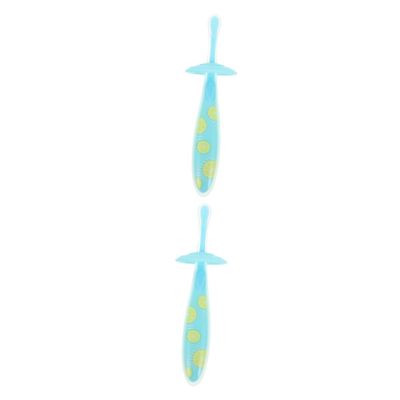 PartyKindom 2pcs Manual Boys and Girls Toothbrush for Years Boy Girl Brush Years Old Non-Slip Tooth Cleaning Brush SkyBlue