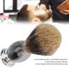 ANKROYU Beard Styling Brush, Synthetic Shaving Brush Resin Beard Aluminium Handle Shaving Cream Brush for Home Barber Salon Use view 4