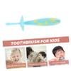 PartyKindom 3pcs Boys and Girls Toothbrush Non-Slip Manual Tooth Brush for Boy Girl Teeth Cleaner in SkyBlue for Daily Oral Care Routine view 4