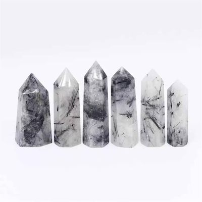 1pc 6cm-9cm Natural Black Tourmaline Tower Wand Point Crystal Stone Giftfor Decoration Suitable for Furniture Decoration ZoCzkgzd (Size : 1pc 70mm)