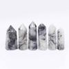 1pc 6cm-9cm Natural Black Tourmaline Tower Wand Point Crystal Stone Giftfor Decoration Suitable for Furniture Decoration ZoCzkgzd (Size : 1pc 70mm) view 1