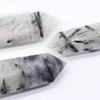 1pc 6cm-9cm Natural Black Tourmaline Tower Wand Point Crystal Stone Giftfor Decoration Suitable for Furniture Decoration ZoCzkgzd (Size : 1pc 70mm) view 3