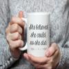 She Believed She Could So She Did, Congratulations Gifts, Women Gift, 11oz Coffee, Tea, Ceramic Mug. view 3