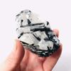 1PC Rough Natural Crystal Stone Black Tourmaline Rutilated Quartz Specimen 50G-300G for Decoration Suitable for Furniture Decoration ZoCzkgzd (Size : 195g-215g 1pc) view 3