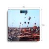 LEDSone Digital Electronic Bathroom Glass Top Square Printed Design Weighing Scale 180 kg Weight Machine for Human Body Weight Weighing Bathroom Floor Scales (Style 1) view 3