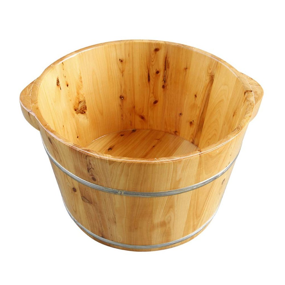 Foot Tub, Foot Basin Tub Bucket, Massage, Spa, Sauna, Soak,Foot Bath Wooden Bucket Foot Spa Household Wash Basin Practical Comfortable Anniversary