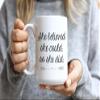 She Believed She Could So She Did, Congratulations Gifts, Women Gift, 15oz Ceramic Coffee, Tea Mug. (White Inside) view 3