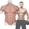 CYMYYDS Silicone Fake Chest Muscles, Realistic Silicone Muscle Chest Bodysuit Simulation Muscles, Fake Male Muscle Suit for Cosplay Halloween, Crossdresser,Naturalcolor view 1