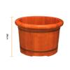 Wood Foot Bath Bucket Oak Foot Bath Tub, Household Foot Tub, Pedicure Bucket, Suitable for Health Club,Family, Healthy Foot Tub, 26 cm (Color : No Cover) (No Cover) Super Easy to use Anniversary view 2