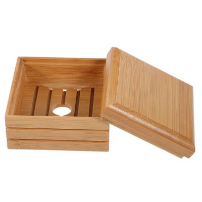 PRETYZOOM Wood Soap Dish Shower Soap Holder with Drainage Natural Wood Bathroom Tray for Home and Bathroom Use