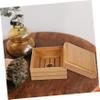 PRETYZOOM Wood Soap Dish Shower Soap Holder with Drainage Natural Wood Bathroom Tray for Home and Bathroom Use view 3