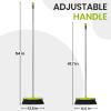 Green Indoor Broom 54" Long Handle House Broom for Floor Cleaning Sweeping Broom for Kitchen, Garage, Lobby, Patio and Garden view 2