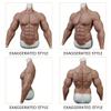 CYMYYDS Realistic Silicone Muscle Chest Bodysuit with Arms Chest, Male Chest Vest Simulation Skin Artificial Fake Muscle Belly, Cosplay Whimsy Woman Dressed As Man Halloween Props,Caucasian view 4