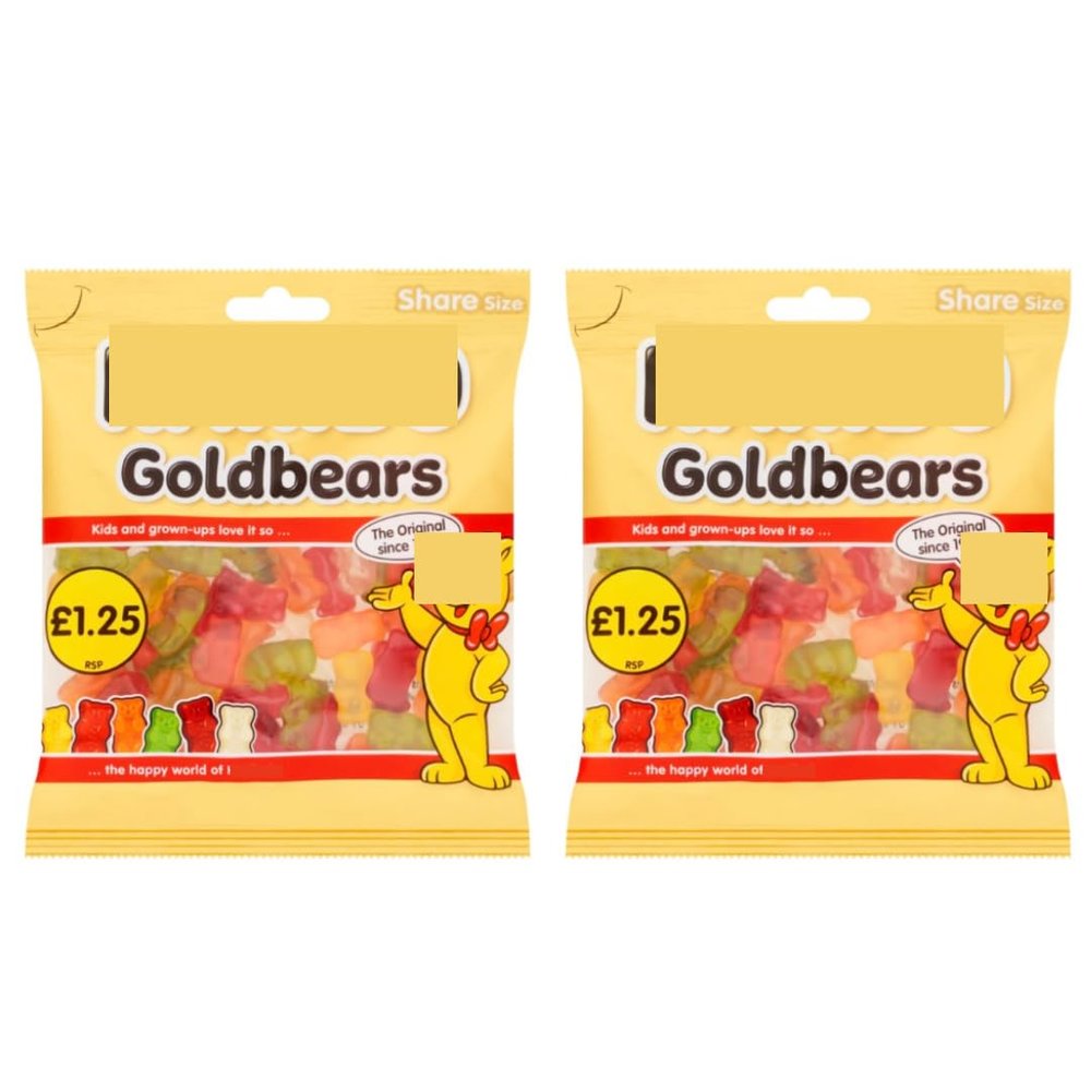 2 x Goldbears 140g Share Size Bags - Mixed Gummies Golden Bears Jelly Candy - Perfect for Parties & Celebrations