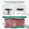 DEARCUS Korean Tongue Scraper with 3 Replaceable Heads - 100% BPA Free TPE Tongue Cleaner - Reduce Bad Breath & Without Hurt - Hygienic Scraper - Modern & Simple Design (Gray) view 3