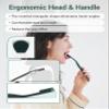 DEARCUS Korean Tongue Scraper with 3 Replaceable Heads - 100% BPA Free TPE Tongue Cleaner - Reduce Bad Breath & Without Hurt - Hygienic Scraper - Modern & Simple Design (Gray) view 4