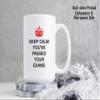 Giftme Keep Calm You've Passed Your Exams, 15oz Ceramic Coffee, Tea Mug. (White Inside) view 2