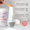 Rejuven8 Collagen Peptides Powder - 400g Strawberry Flavour - 26g of Collagen and 24g of Protein Per Serving - Grass Fed Bovine Collagen Powder for Women & Men - Protein Collagen Powder view 3
