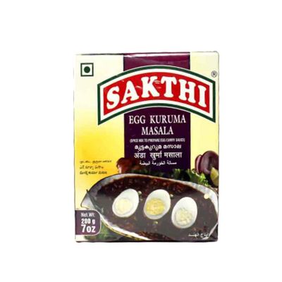 Sakthi Egg Kuruma Masala, Authentic South Indian Flavor, Premium Spice Blend, No Added preservatives or Artificial Flavors, Rich Taste and Aroma, Indian Origin-200g