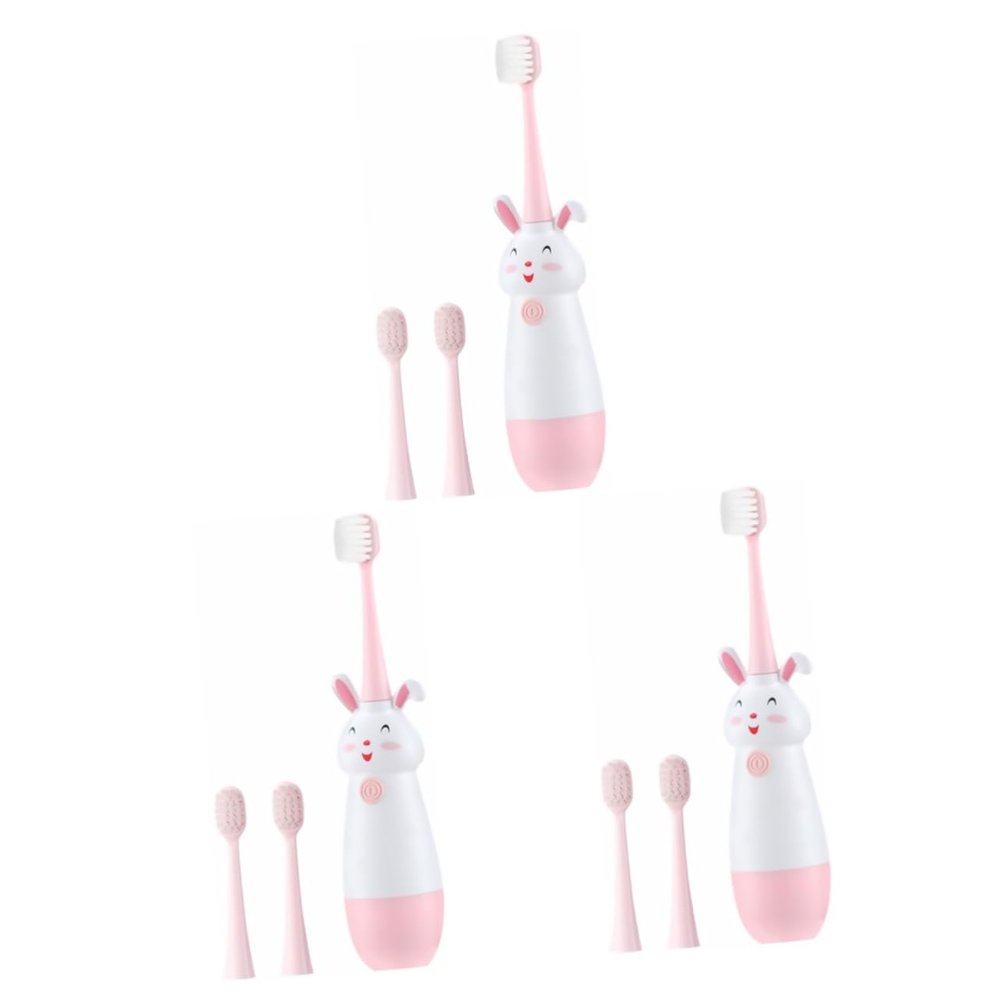 Gatuida 3sets Boy Girl Cartoon Sonic Vibrates Boy Girl's Electric Toothbrushes Cartoon Toothbrush for and Girls Electric for and