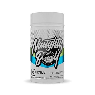 NaughtyBoy MGUltra - 60 Serving,Magnesium Complex, 950mg Blend with Bisglycinate, Taurate, Malate & Citrate,Essential Everyday Supplement
