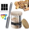 PRETTYFINE Sourdough Bread Starter Kit- 32 oz Large Capacity Sourdough Starter Jar for the perfect sour dough bread & sourdough starter kit- sourdough bread baking supplies, FJG-32 view 1