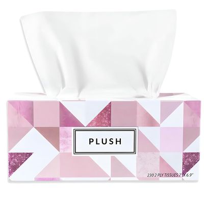 Luxurious Pink Plush 2 Ply Tissues - 7" x 6.9" (230 Sheets) - Soft & Durable Design - Perfect for Home & Parties