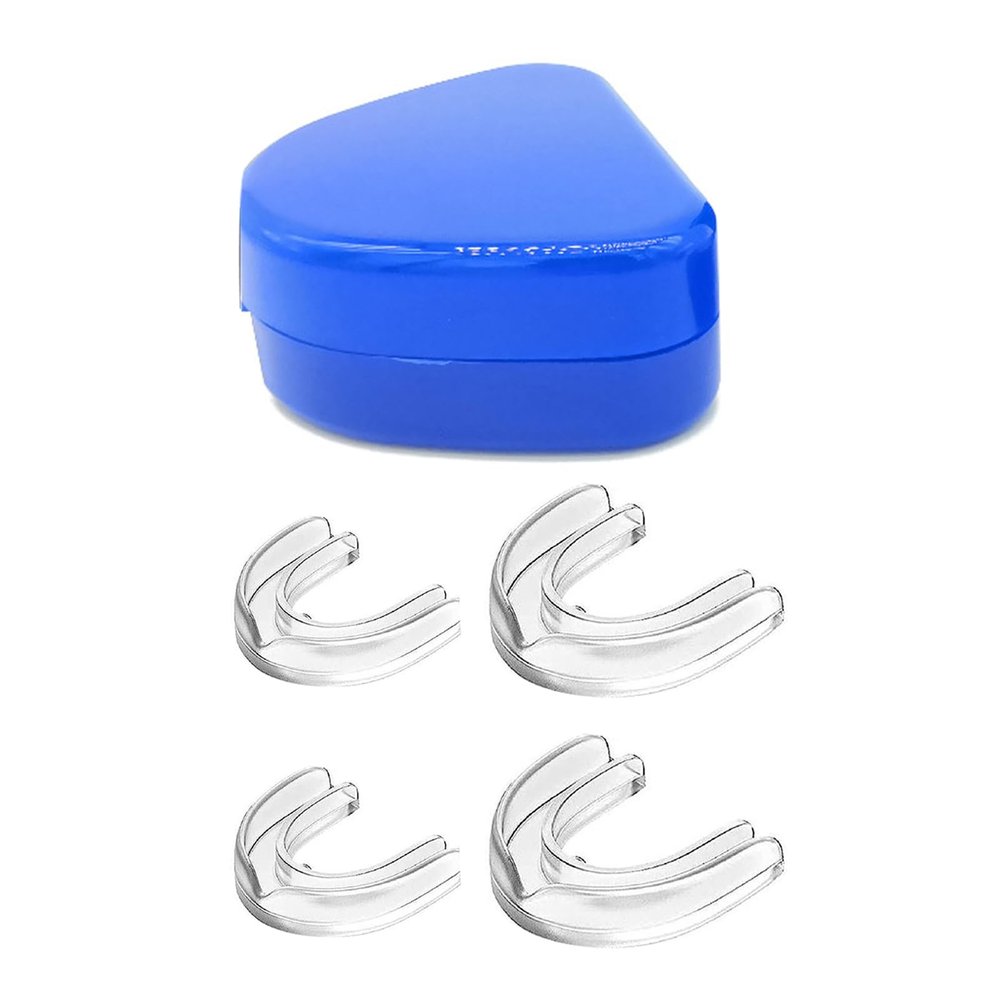 Wizoowip Quiet Night Sleep Solution Sleep Improvement Device 4pcs/set Silicone Anti-snoring Braces Skin-friendly Dental Guards 4pcs