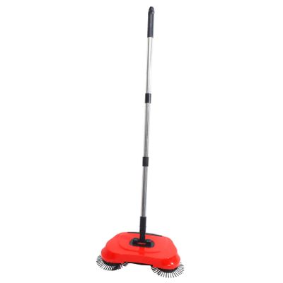 ABOOFAN Multi-Functional 3-In-1 Push Sweeper Broom and Dustpan Comfortable Grip Premium ABS and Stainless Steel Construction High-Strength Tube Design for Marble and Plastic Floor Cleaning