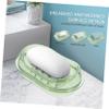 PRETYZOOM Soap Box Drainage Double Layer Soap Holder Plastic Decorative Bathroom view 4