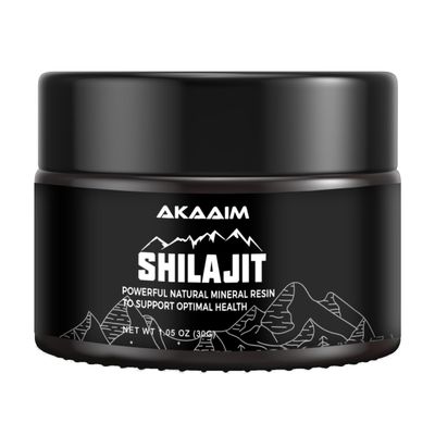 AKAAIM Shilajit Mountain Gold Unlocking Vitality with Pure Grade Himalayan Shilajit Resin Your Natural Immune System and Vitality Booster 100% Pure Vegan,Rich in Fulvic & Humic Acid,Minerals-30g