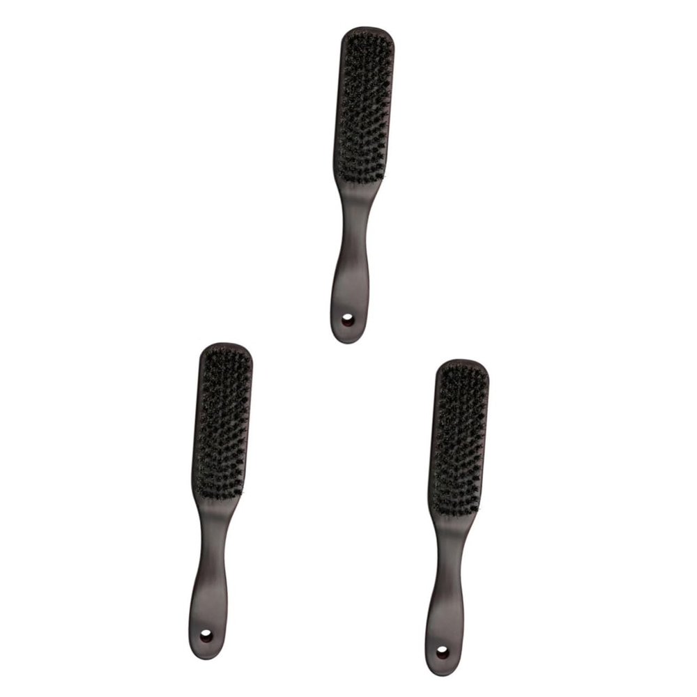 Beavorty 3pcs Beard Cleaning Brush Hair Styling Brush Natural Bristles for Men Beard Care Grooming and Daily Use