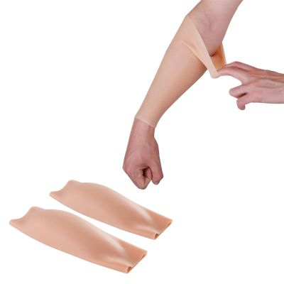 CRODRES Silicone Calf Pads Leg 1 Pair Arm Enhancer Calf Corrector Artificial Cover Scar Birthmark for Thin Skinny Crooked Legs,Color 2,S