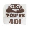 40th Birthday Gifts for Men Women Funny Toilet Roll, Gag Gift Happy Prank Toilet Paper, Novelty Toilet Paper Roll for Friend, Bathroom Birthday Party Decor view 3