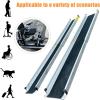 2PCS Telescopic Wheelchair Ramps, Lightweight Aluminium Threshold Ramp with Anti-slip Surface and Carrying Bag, 2 Section Telescoping Ramps for for Home Stair Steps - 7FT, 272KG Loading Capacity view 2