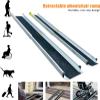 2PCS Telescopic Wheelchair Ramps, Lightweight Aluminium Threshold Ramp with Anti-slip Surface and Carrying Bag, 2 Section Telescoping Ramps for for Home Stair Steps - 7FT, 272KG Loading Capacity view 3