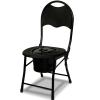 Bedside Commode Chair, Portable Camping Toilet Chair with Backrest,Lightweight Foldable,for Pregnant Women/Elderly/Disabled People view 1