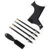 Beard Styling Cutting Tool, Beard Guide Stencil Template Kit, Portable Ergonomic Clear Mark for Salon (Black) view 3