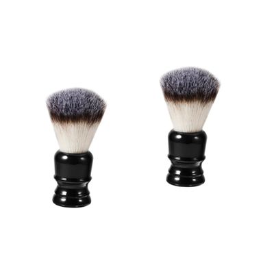 Beavorty 2pcs Whisker Brush Resin Handle and Nylon Bristles Portable and Simple Beard Cleaning Tool for Men's Styling and Grooming