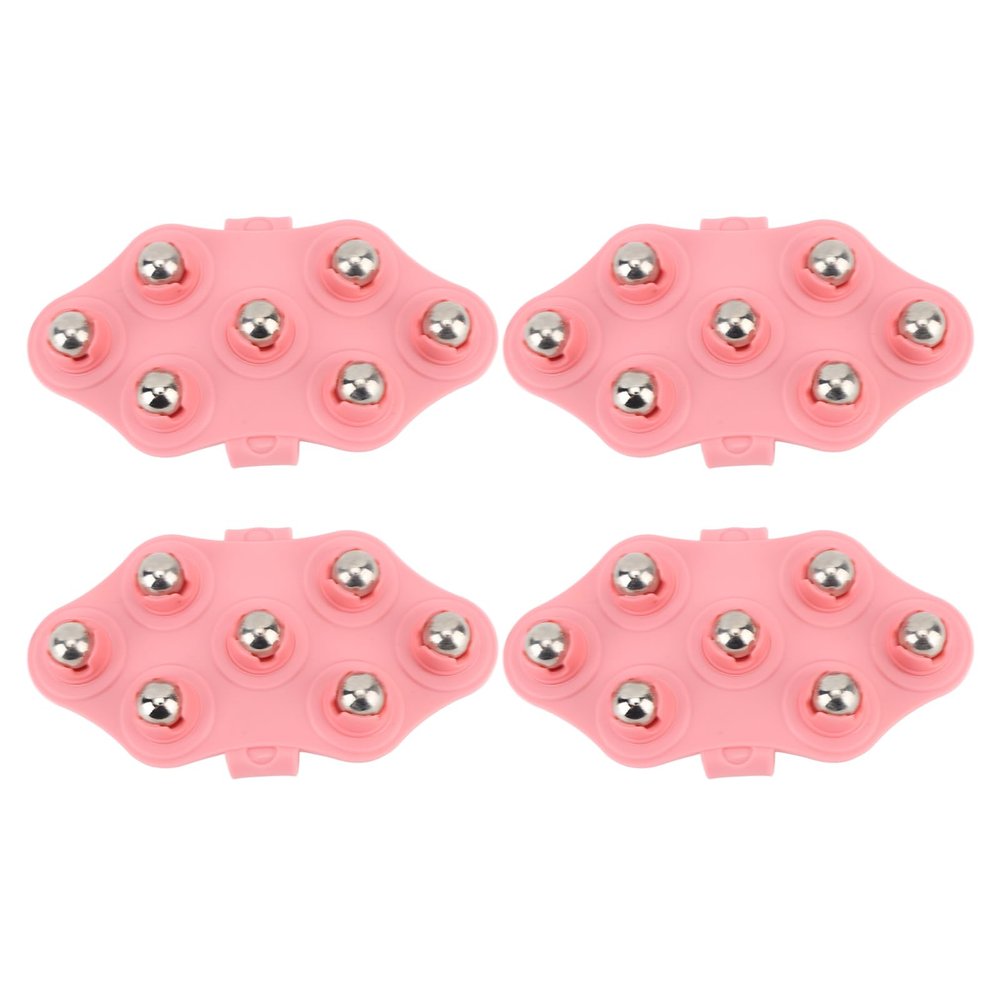4pcs Portable Roller Ball Massage, Palm Shaped Massage Gloves with Seven Magnetic Roller Balls for Body Massage Lightweight Suitable for Any Part Of the Body