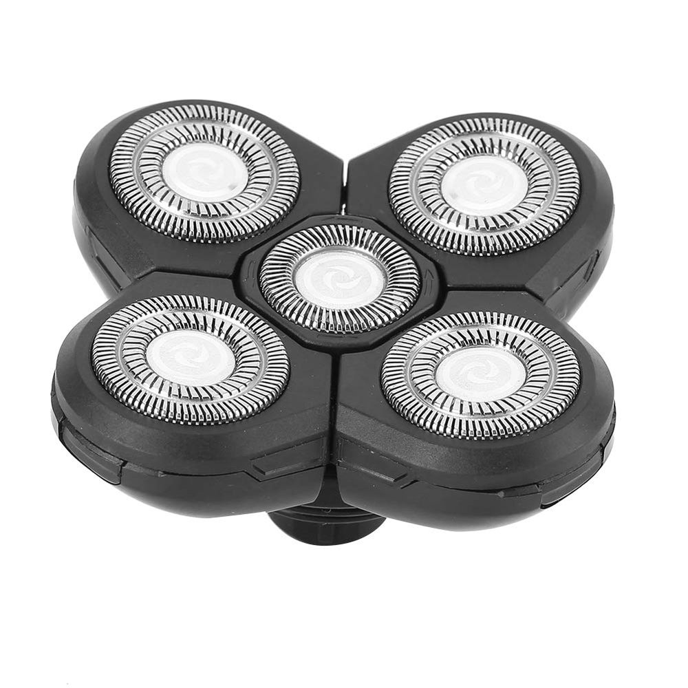 5 Head Replacement Blade, Universal Electric Beard Shaver Replacement Head 5 Blade Rotating Head Trimmers Accessory Spare Shaver Head (Spare 5 Blades)