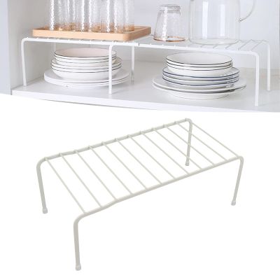 Iron Layered Kitchen Storage Rack, 2pcs Kitchen Cabinet Shelf Rack Counter Storage Shelf Organizer Floor Standing Detachable