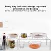 Iron Layered Kitchen Storage Rack, 2pcs Kitchen Cabinet Shelf Rack Counter Storage Shelf Organizer Floor Standing Detachable view 2