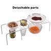 Iron Layered Kitchen Storage Rack, 2pcs Kitchen Cabinet Shelf Rack Counter Storage Shelf Organizer Floor Standing Detachable view 3
