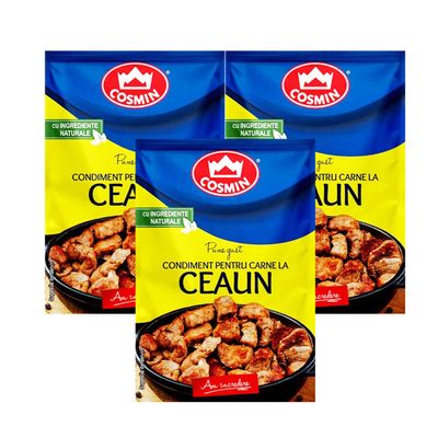 Cosmin Condiment Carne La Ceaun 20g | Boiled Meat Condiment | Seasoning For Meat In Cauldron | Ideal For Pork Meat, Pork Alms & Tochitura (3 Pack, Boiled Meat Condiment 20g)