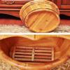 JIABAOCA Foot Barrel,Massage Wood Bath Bucket,Handmade,footbaths Smooth Surface,Bathroom Accessories charitable view 3